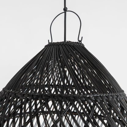 Wicker Contemporary Metal Pendant Lamp