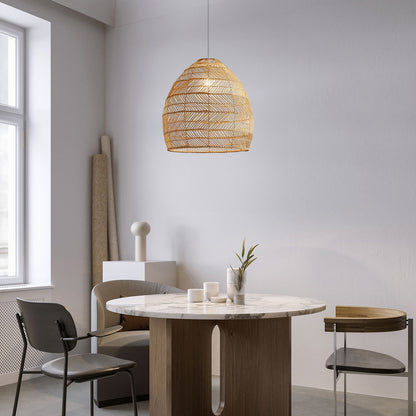 Wicker Contemporary Metal Pendant Lamp