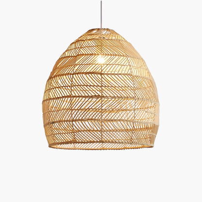 Wicker Contemporary Metal Pendant Lamp