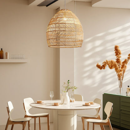 Wicker Contemporary Metal Pendant Lamp