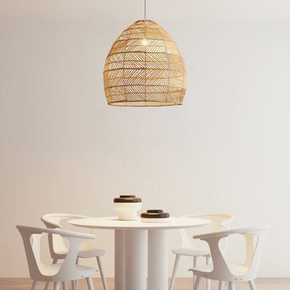 Wicker Contemporary Metal Pendant Lamp