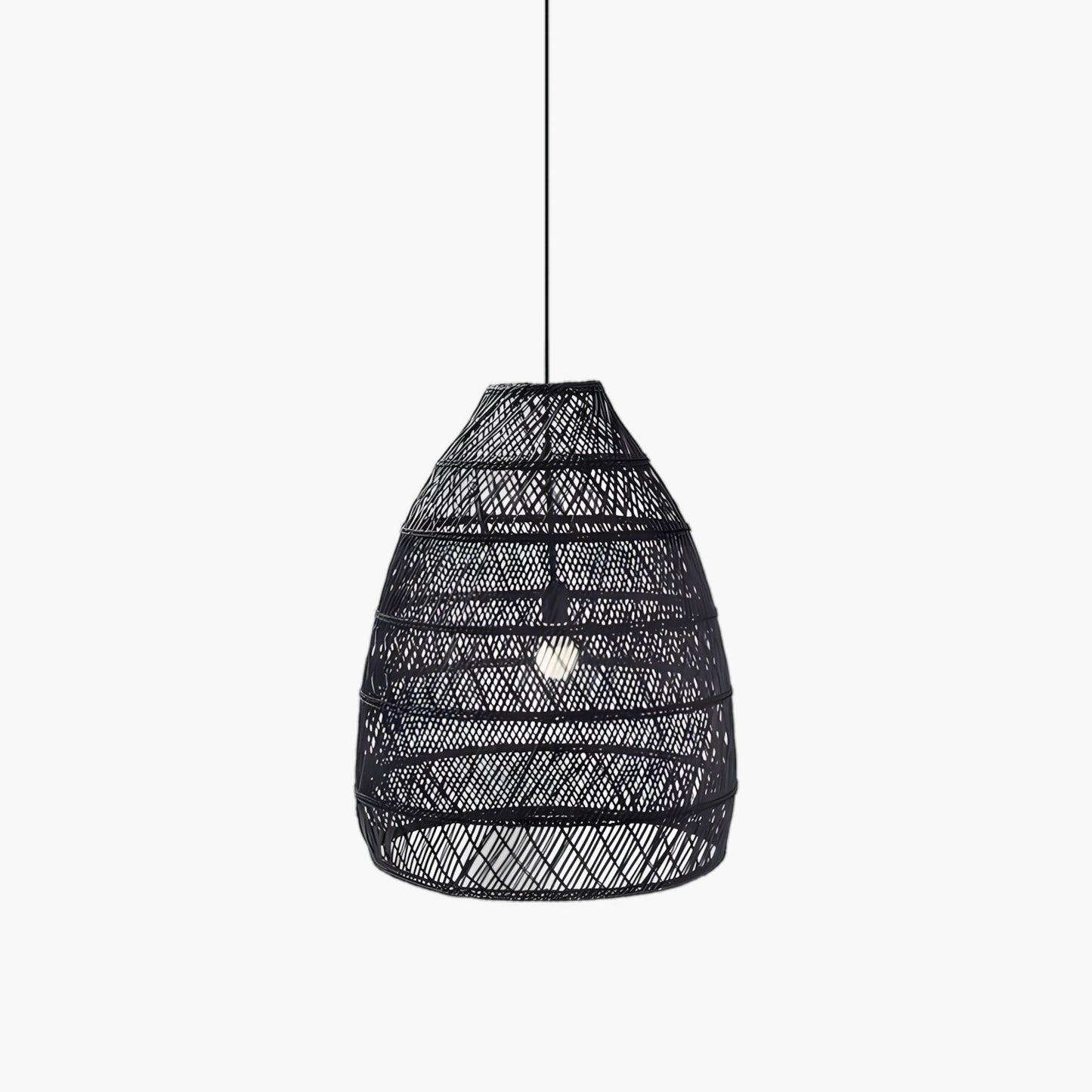 Wicker Contemporary Metal Pendant Lamp