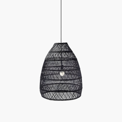 Wicker Contemporary Metal Pendant Lamp