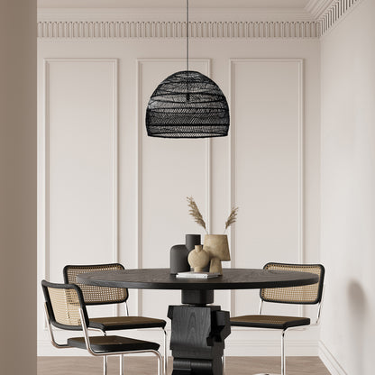 Wicker Contemporary Metal Pendant Lamp