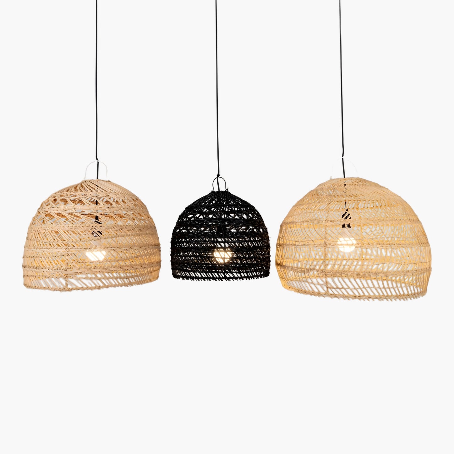 Wicker Contemporary Metal Pendant Lamp