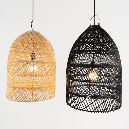 Wicker Contemporary Metal Pendant Lamp