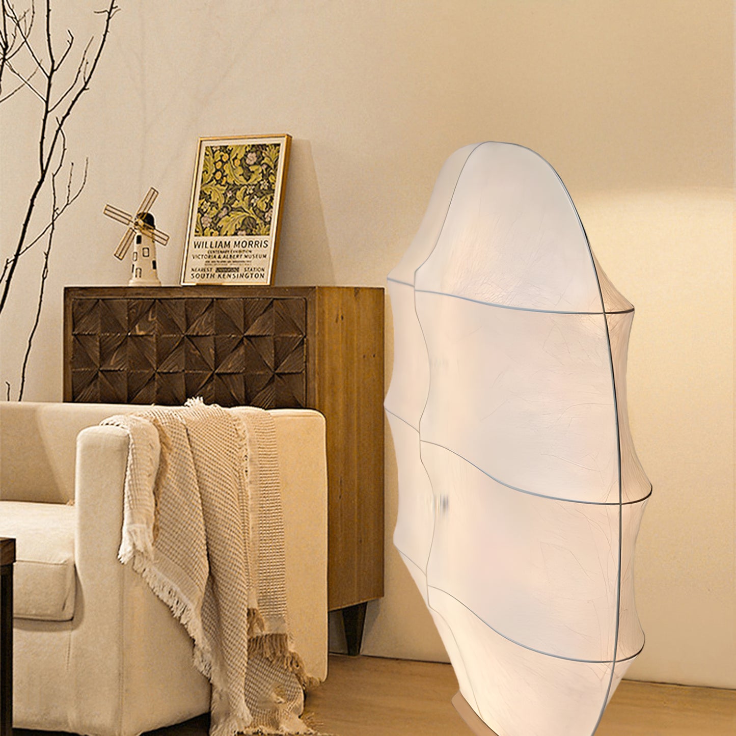 Windsurfing Eclectic Metal Floor Lamp