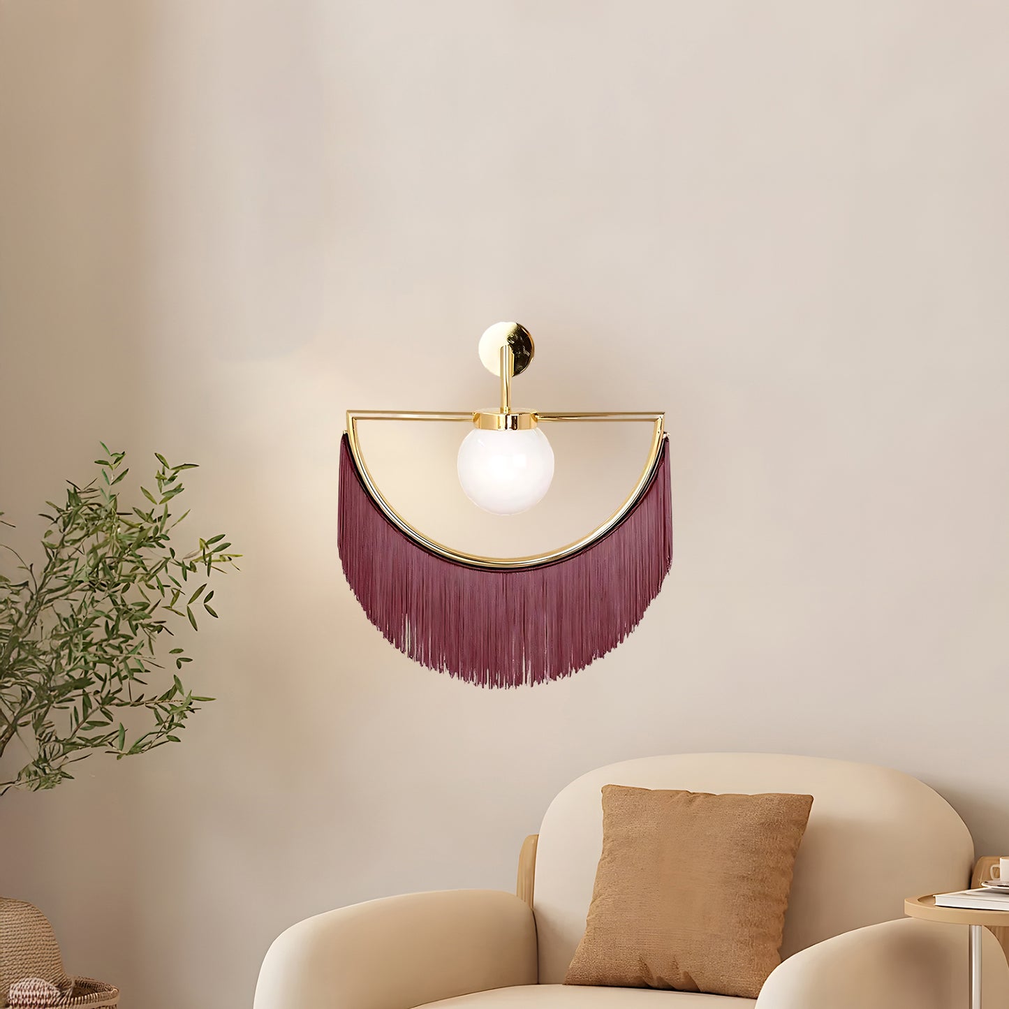 Wink Tassel Cute Modern Crystal Wall Lamp