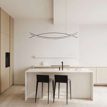 Wishbone LED Modern Aluminum Chandelier