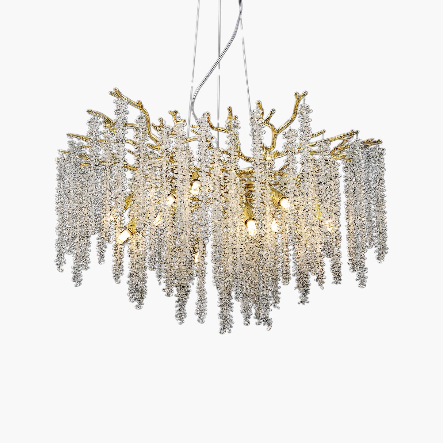 Wisteria Flower Art Deco Crystal Chandelier