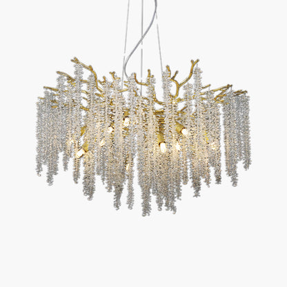 Wisteria Flower Art Deco Crystal Chandelier