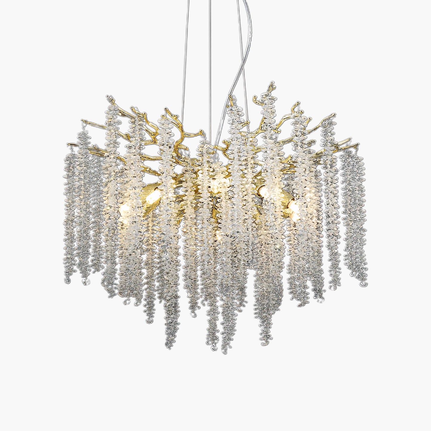 Wisteria Flower Art Deco Crystal Chandelier