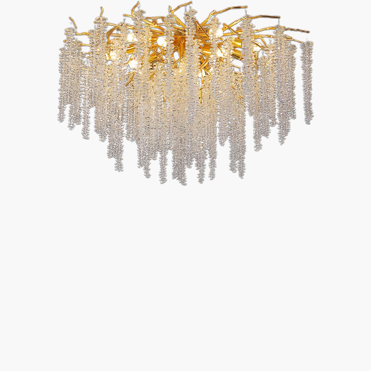 Wisteria Flower Art Deco Crystal Chandelier