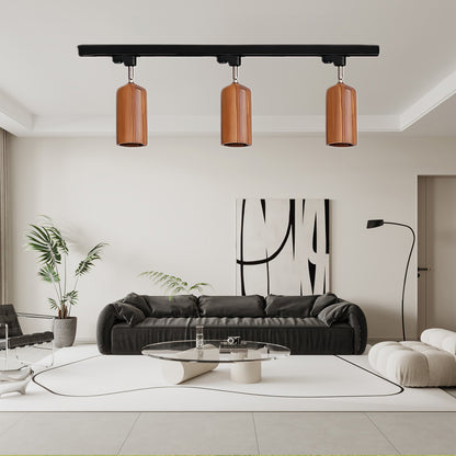 Wood Track Modern Metal Ceiling Lamp