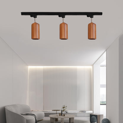 Wood Track Modern Metal Ceiling Lamp