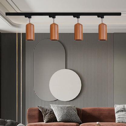 Wood Track Modern Metal Ceiling Lamp