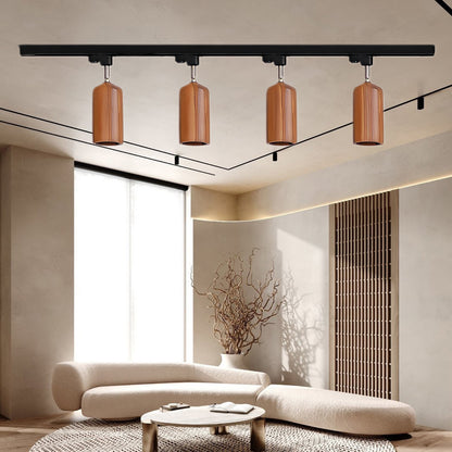 Wood Track Modern Metal Ceiling Lamp