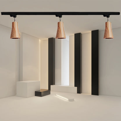 Wood Track Modern Metal Ceiling Lamp