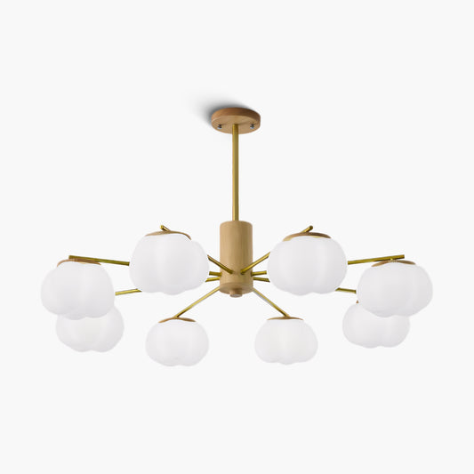 Wooden Cotton Balls Modern Metal Chandelier