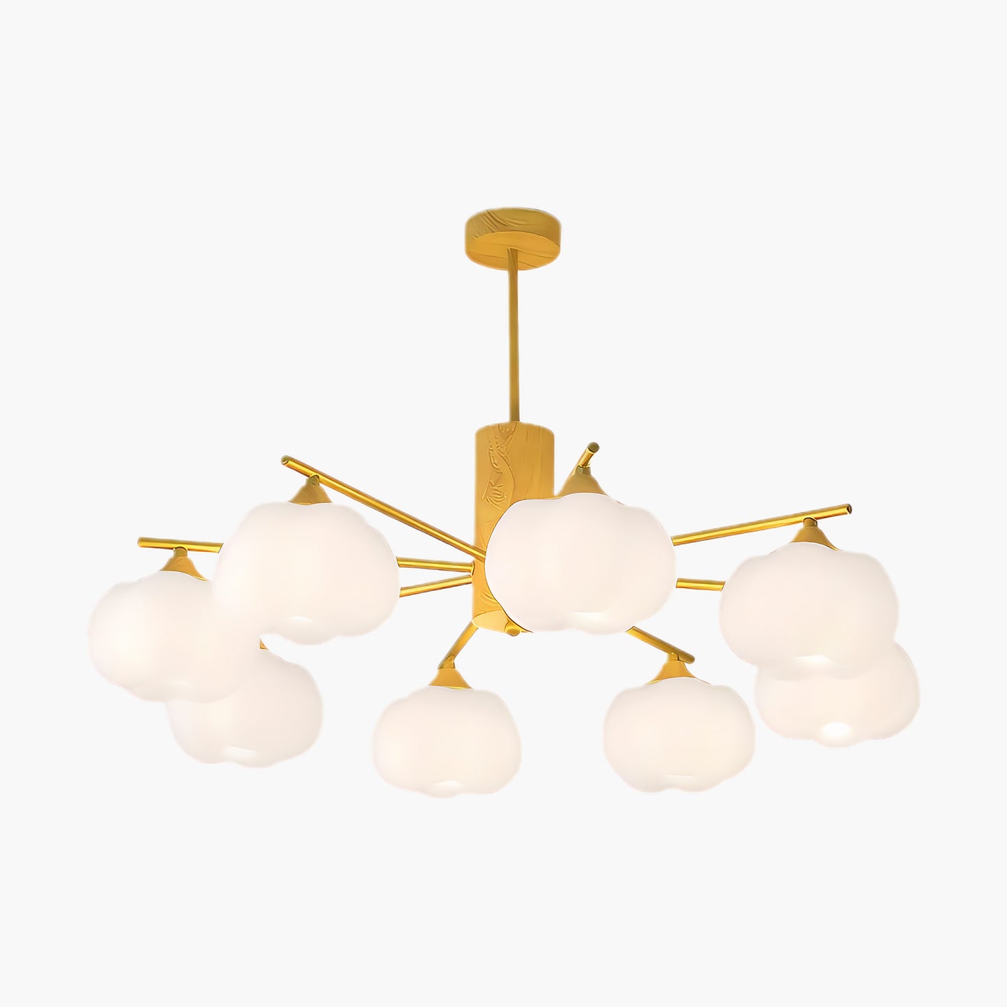 Wooden Cotton Balls Modern Metal Chandelier