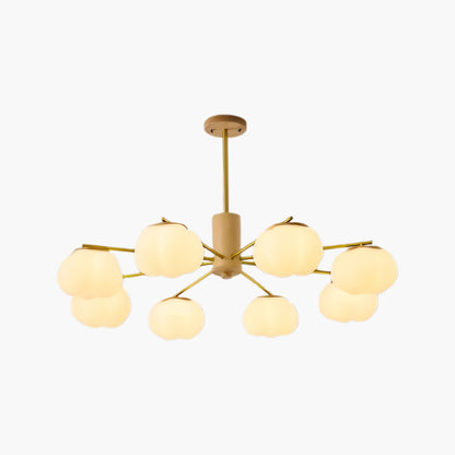 Wooden Cotton Balls Modern Metal Chandelier