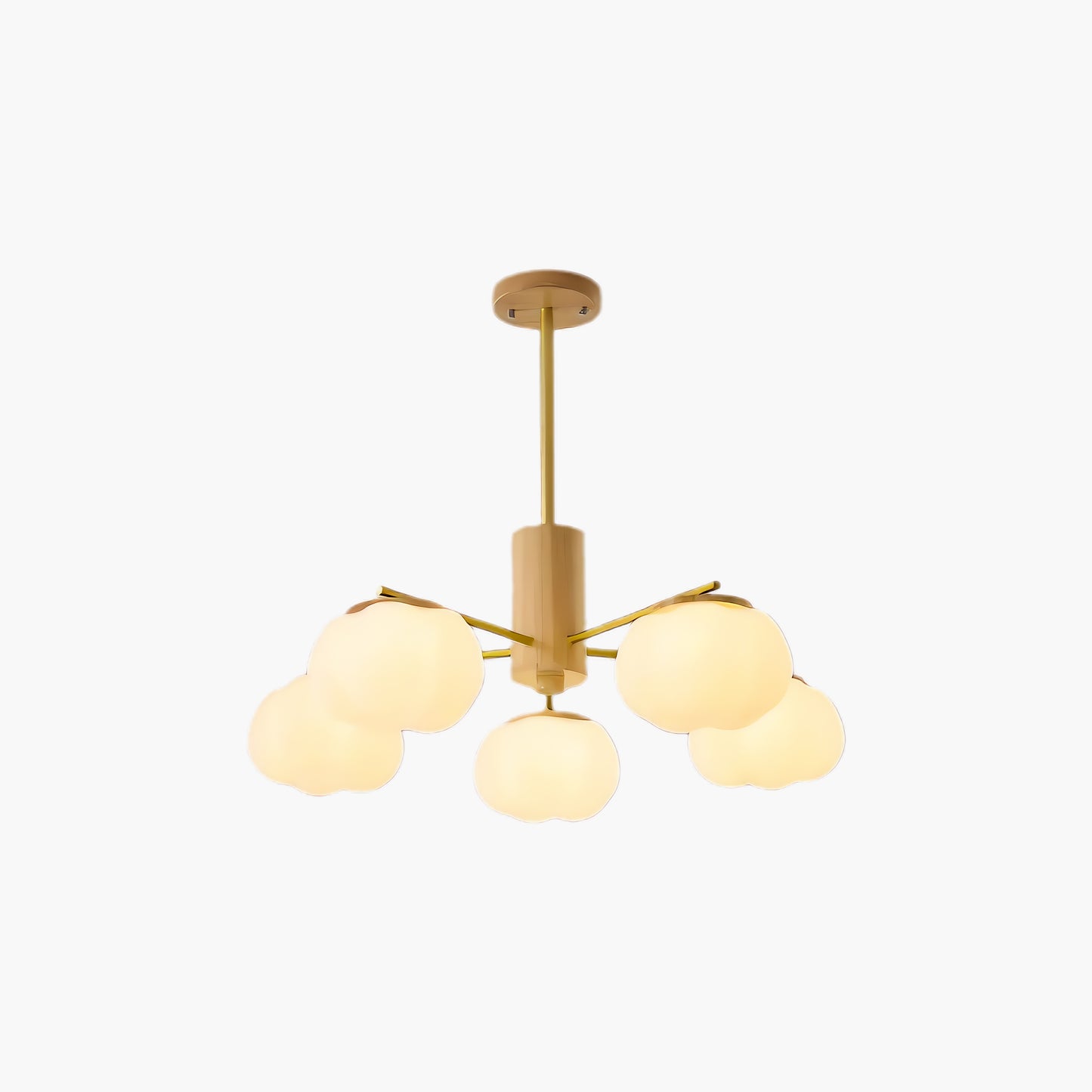 Wooden Cotton Balls Modern Metal Chandelier