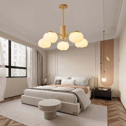 Wooden Cotton Balls Modern Metal Chandelier