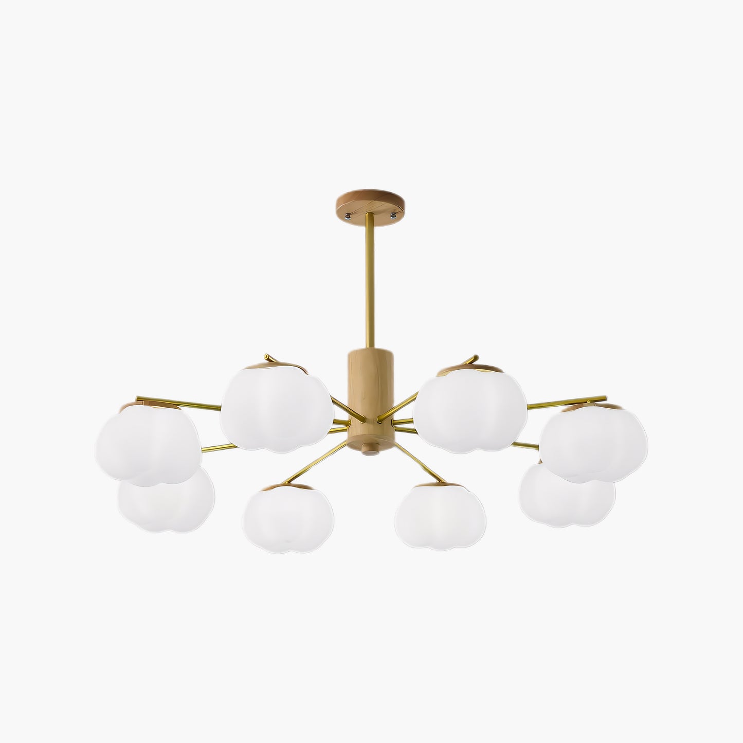 Wooden Cotton Balls Modern Metal Chandelier