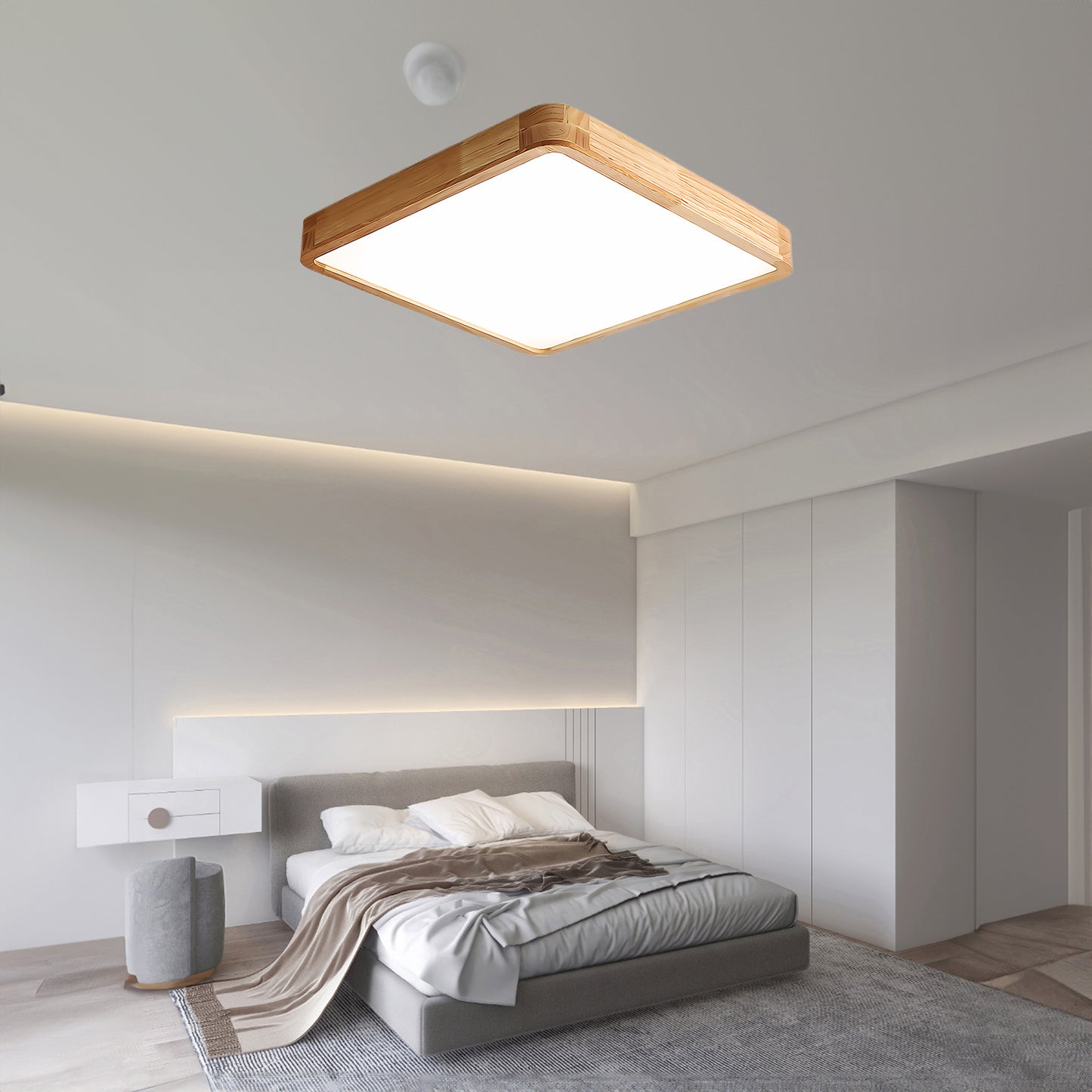 Wooden Geometric Modern Wood Ceiling Light