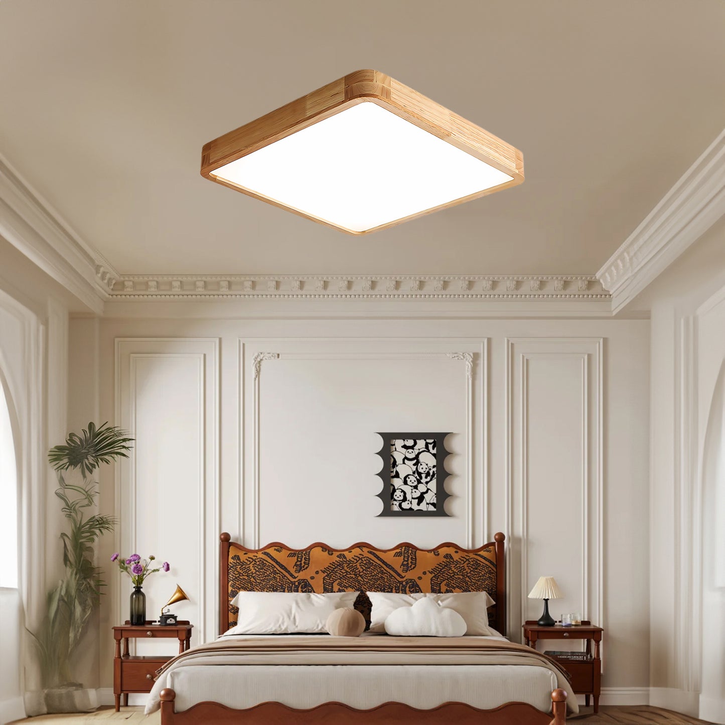 Wooden Geometric Modern Wood Ceiling Light