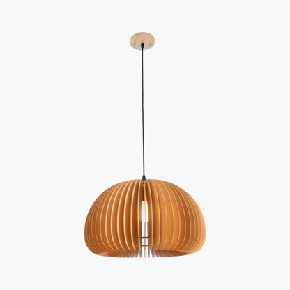 Wooden Pumpkin Eclectic Metal Pendant Lamp