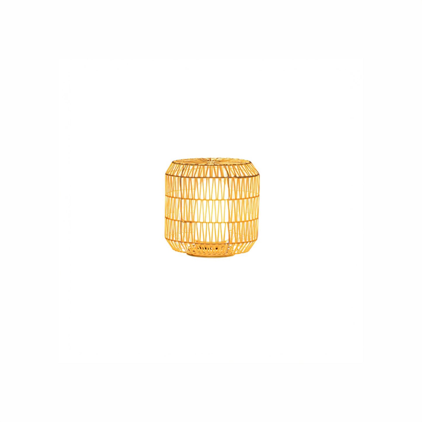 Woven Rattan Rustic Metal Outdoor Lamp