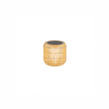 Woven Rattan Rustic Metal Outdoor Lamp