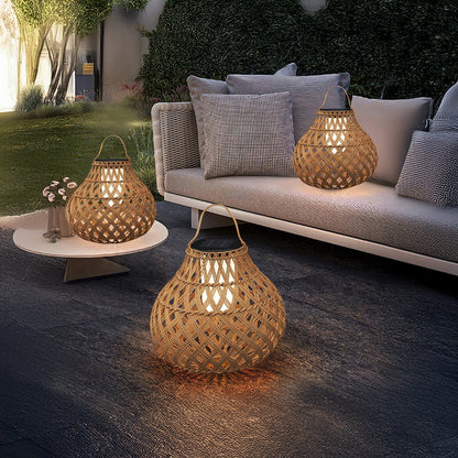 Woven Sphere Lantern Classic Metal Outdoor Lamp