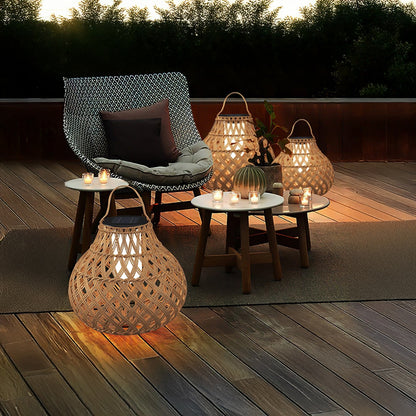 Woven Sphere Lantern Classic Metal Outdoor Lamp