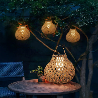 Woven Sphere Lantern Classic Metal Outdoor Lamp