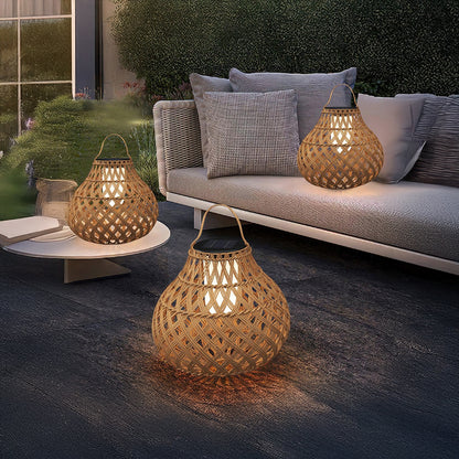 Woven Sphere Lantern Classic Metal Outdoor Lamp