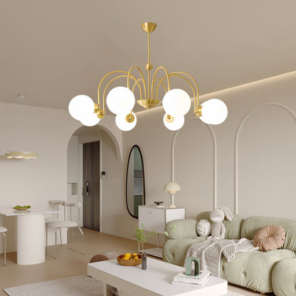 Yisu Brass Vintage Crystal Chandelier