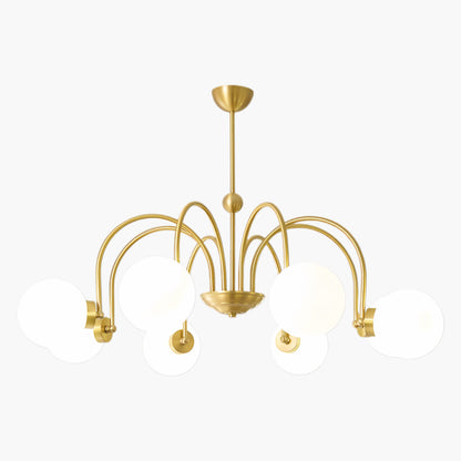 Yisu Brass Vintage Crystal Chandelier