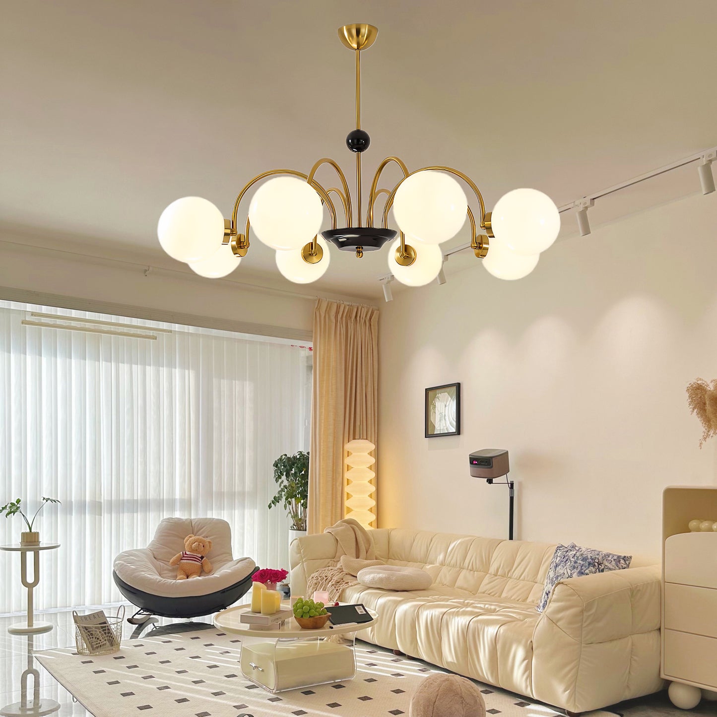 Yisu Mid-century Crystal Chandelier