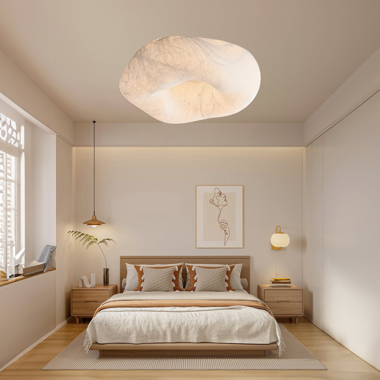 Cloud Silk Luxury Metal Ceiling Lamp