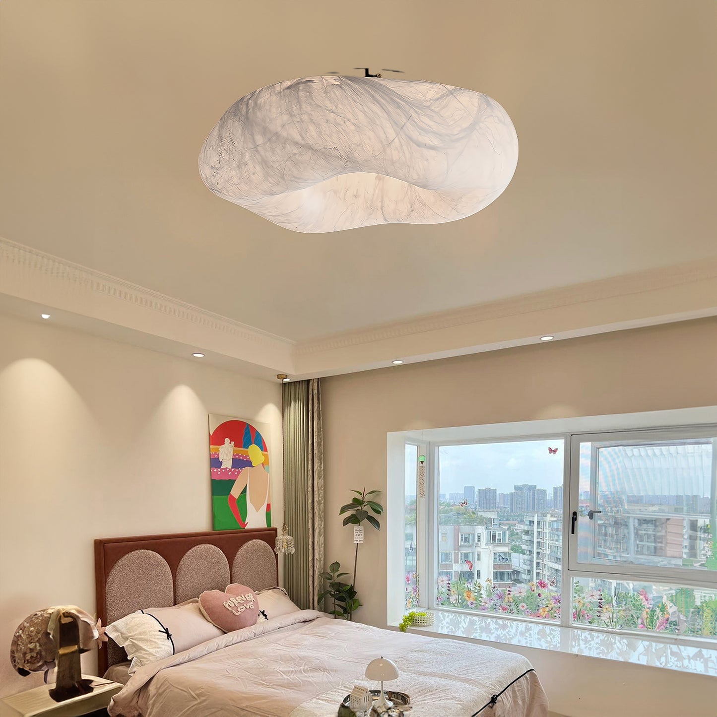 Cloud Silk Luxury Metal Ceiling Lamp