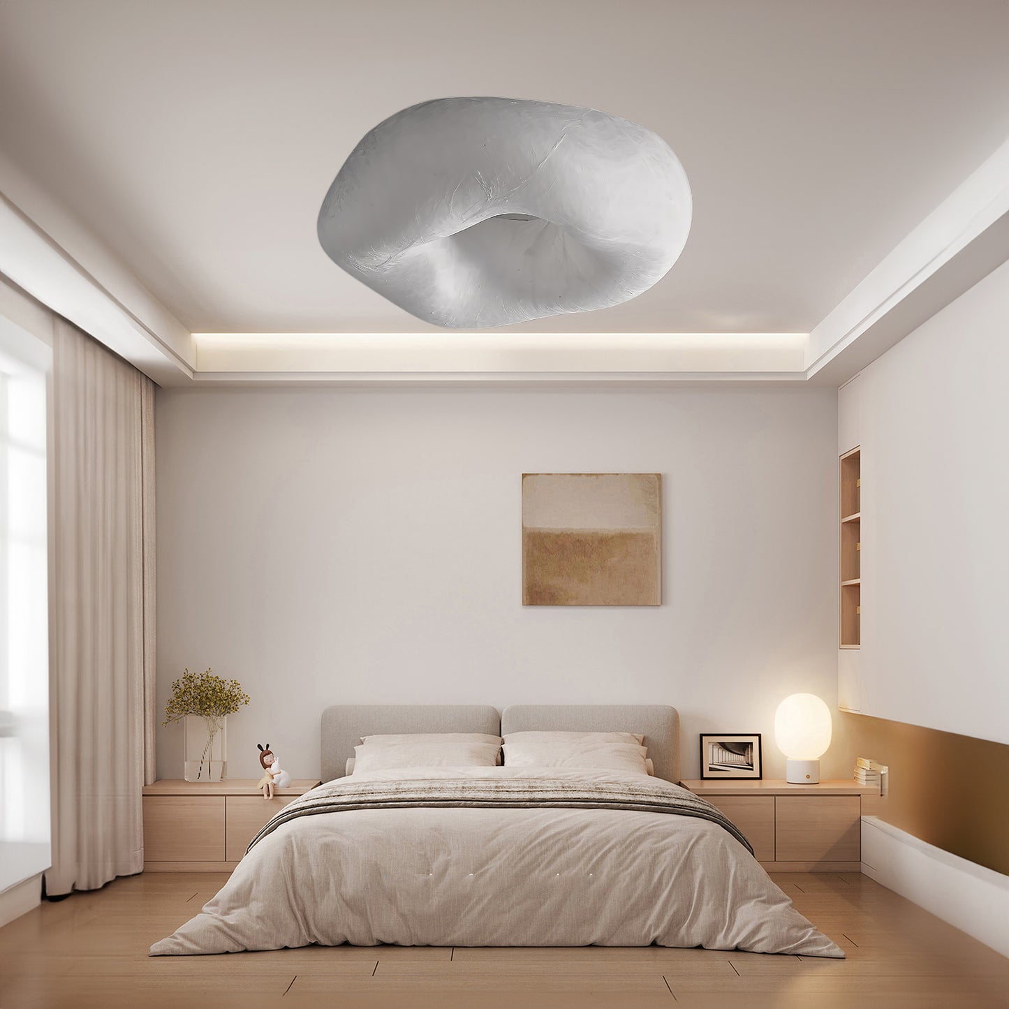 Cloud Silk Luxury Metal Ceiling Lamp