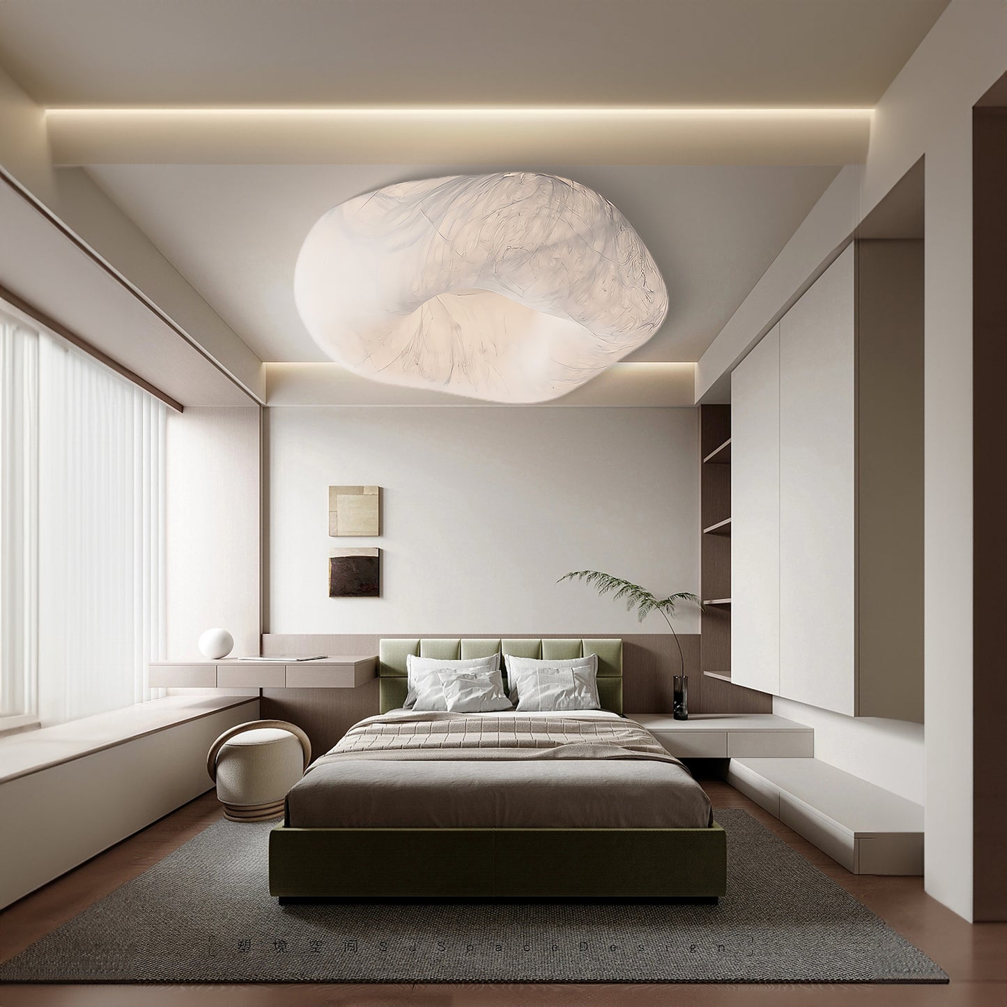 Cloud Silk Luxury Metal Ceiling Lamp