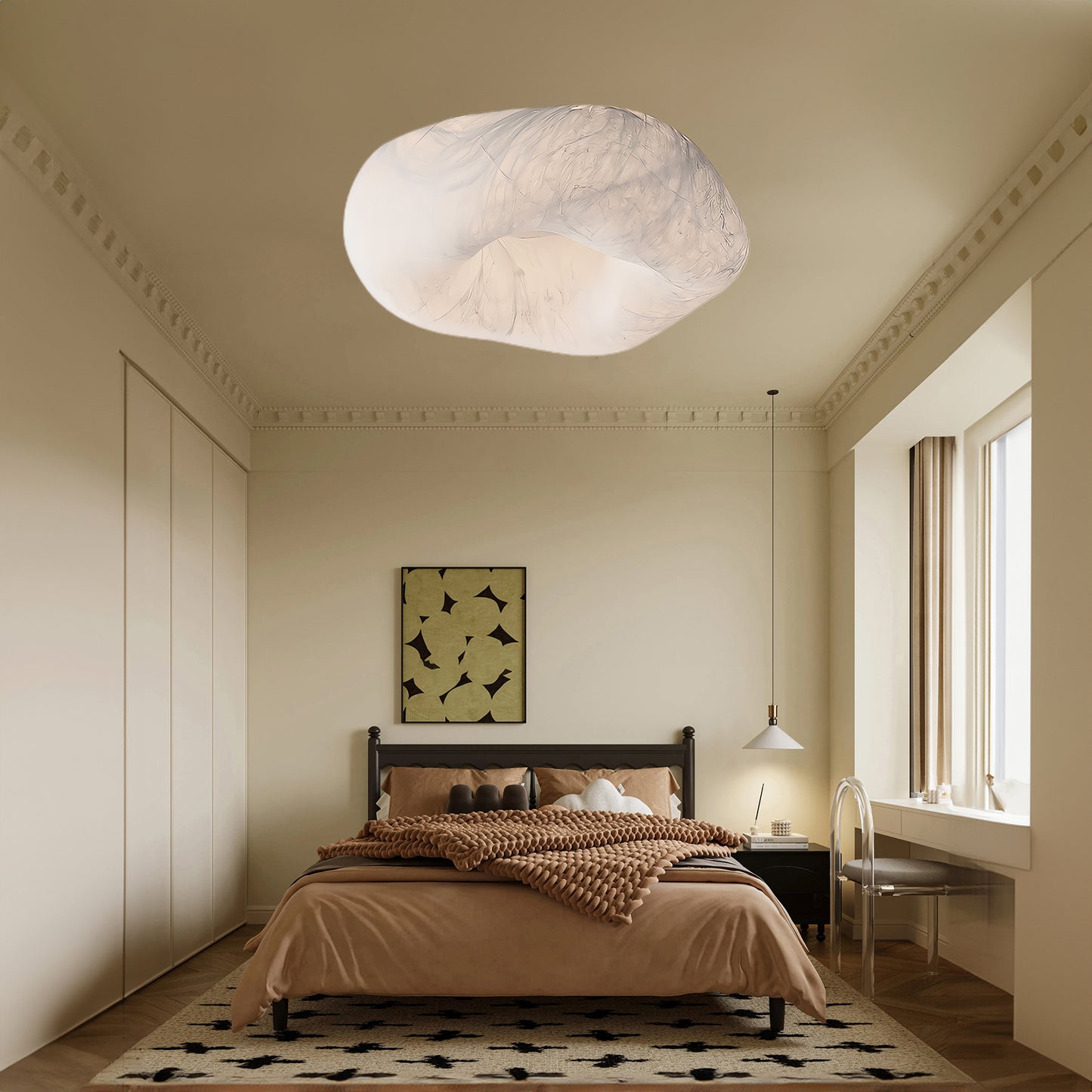 Cloud Silk Luxury Metal Ceiling Lamp