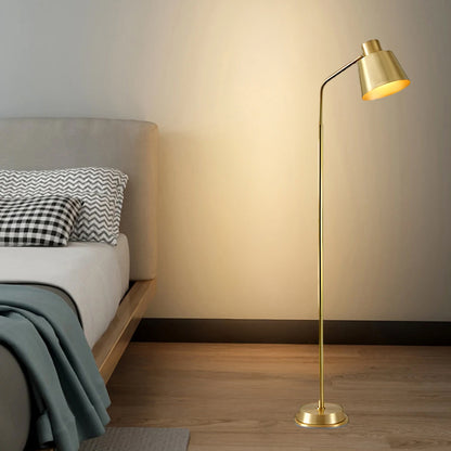 Zeid Minimalist Brass Floor Lamp