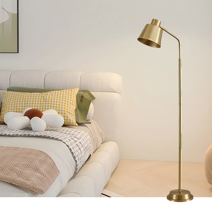 Zeid Minimalist Brass Floor Lamp