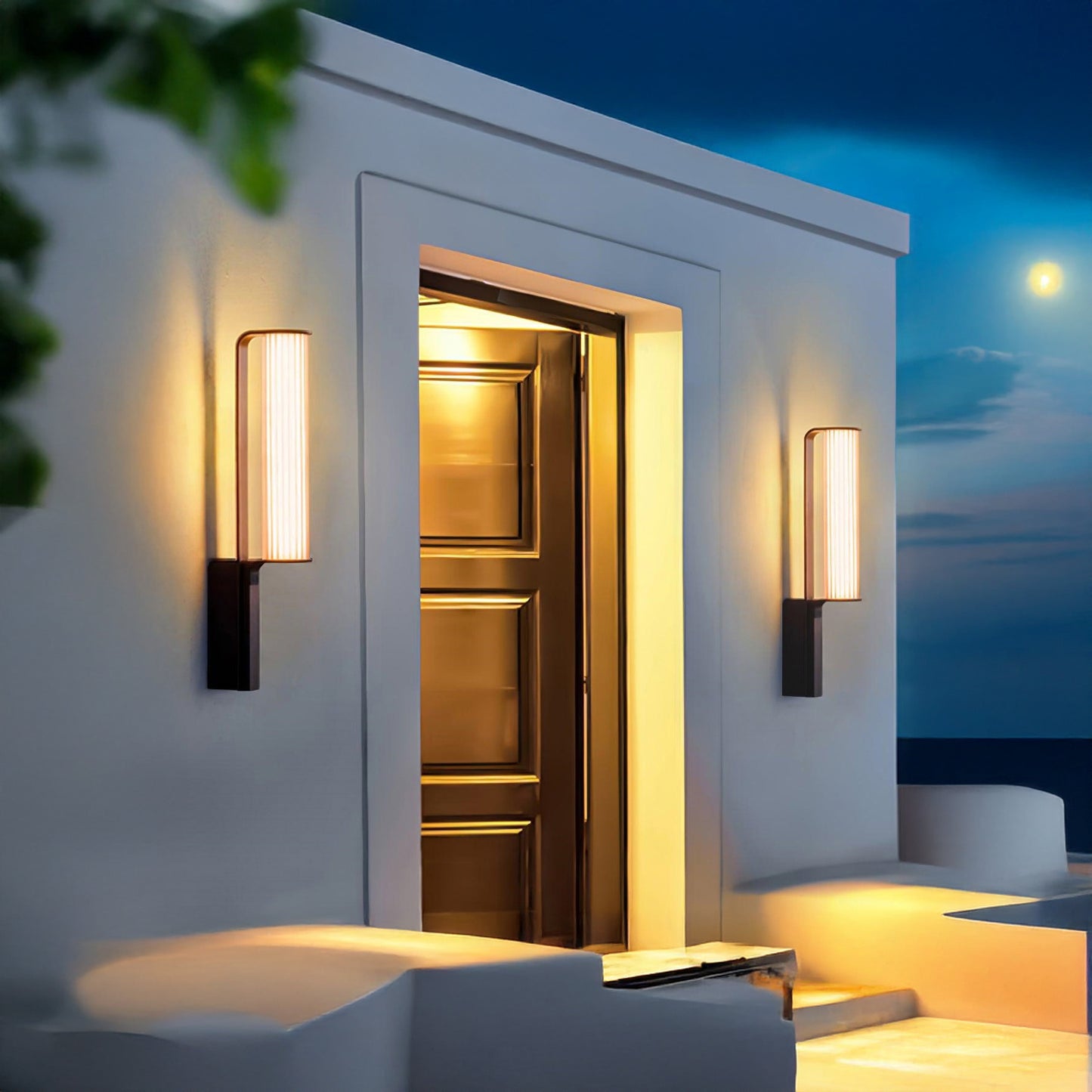 Zenith Arc Contemporary Steel Outdoor LED Sconce