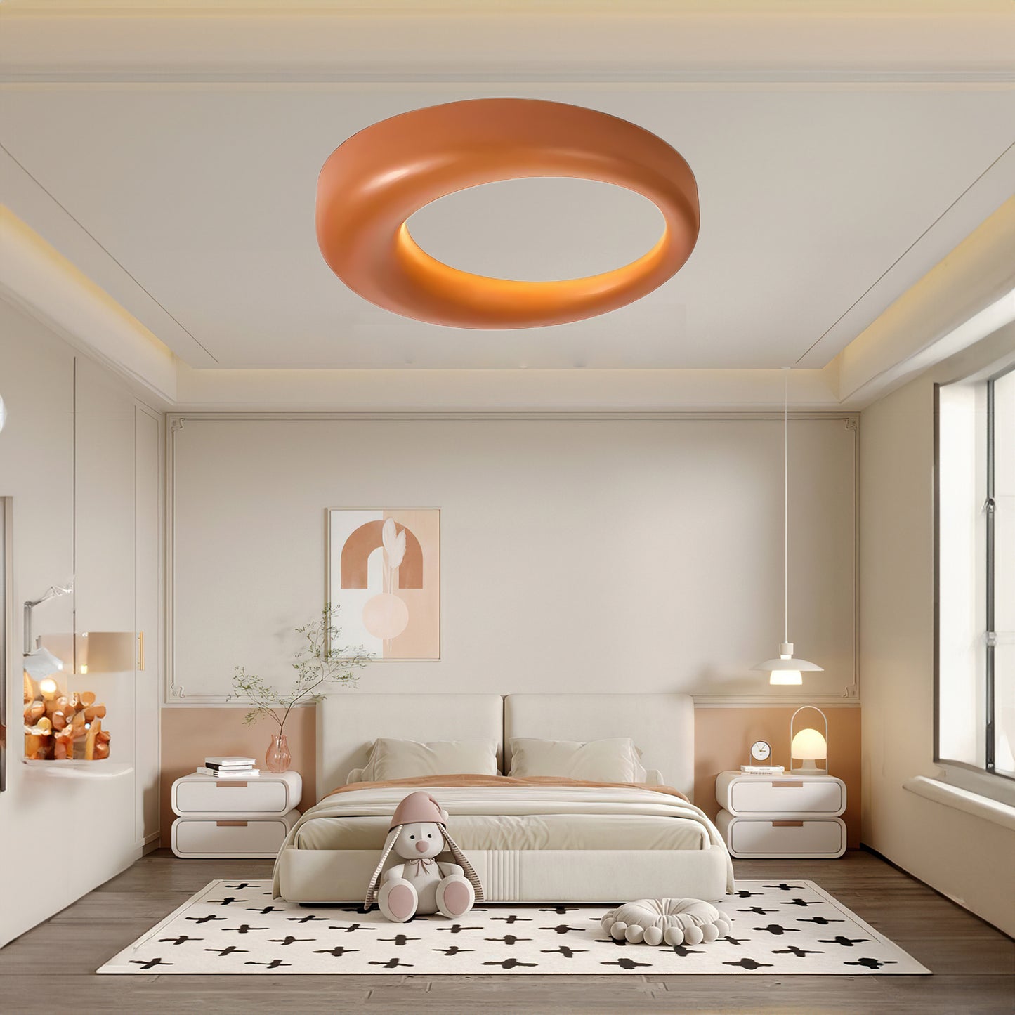 Zero Round Art Deco Material Ceiling Lamp